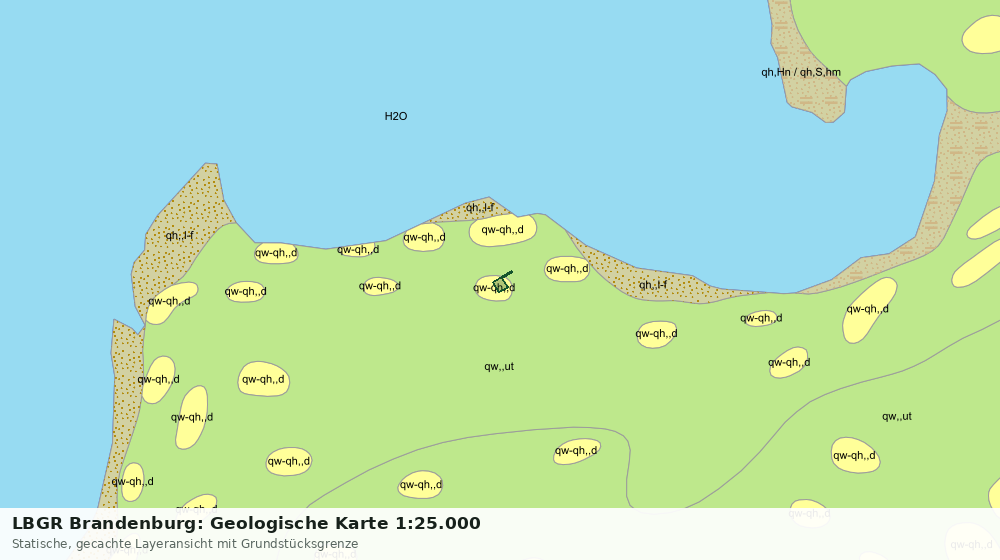 Statische Kartenansicht: LBGR Brandenburg: Geologische Karte 1:25.000
