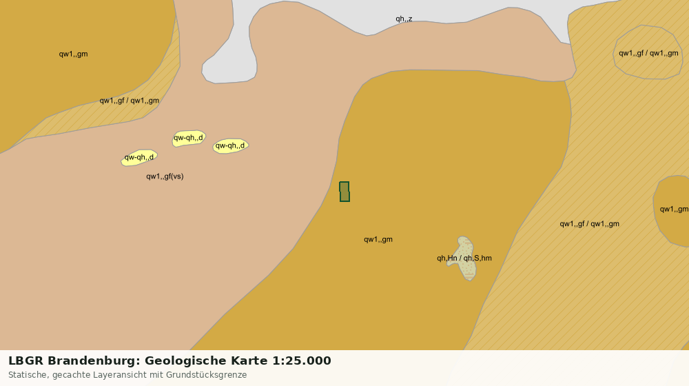 Statische Kartenansicht: LBGR Brandenburg: Geologische Karte 1:25.000