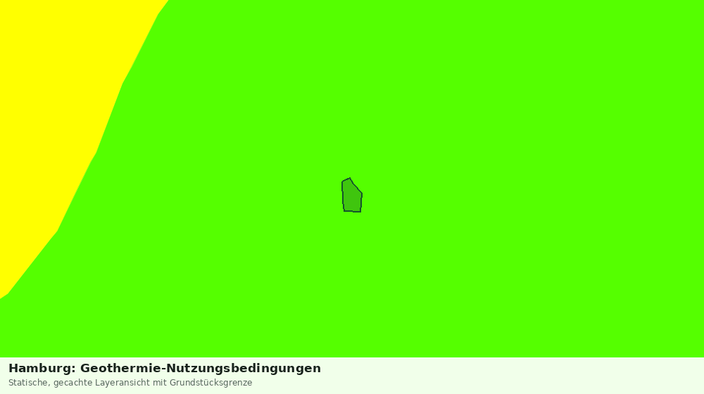 Statische Kartenansicht: Hamburg: Geothermie-Nutzungsbedingungen