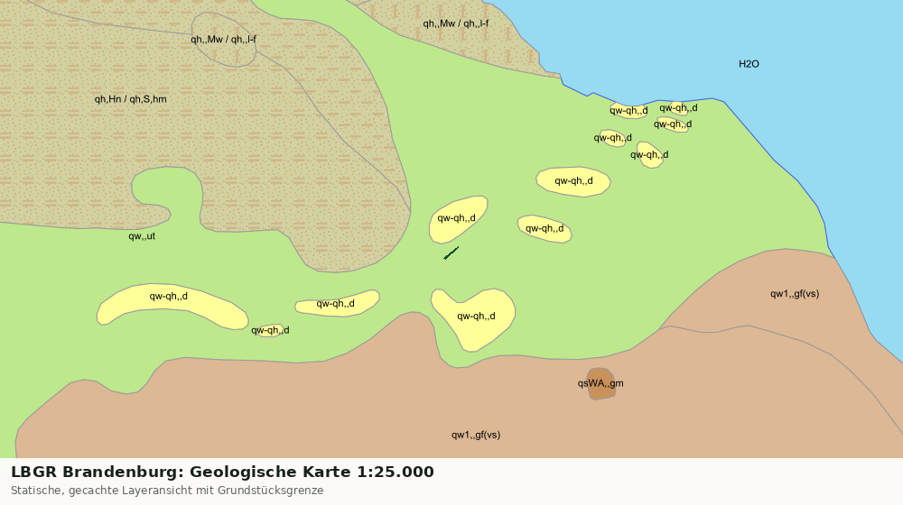 Statische Kartenansicht: LBGR Brandenburg: Geologische Karte 1:25.000
