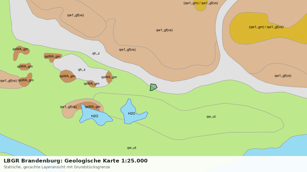 Statische Kartenansicht: LBGR Brandenburg: Geologische Karte 1:25.000