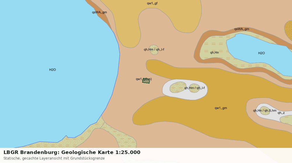 Statische Kartenansicht: LBGR Brandenburg: Geologische Karte 1:25.000