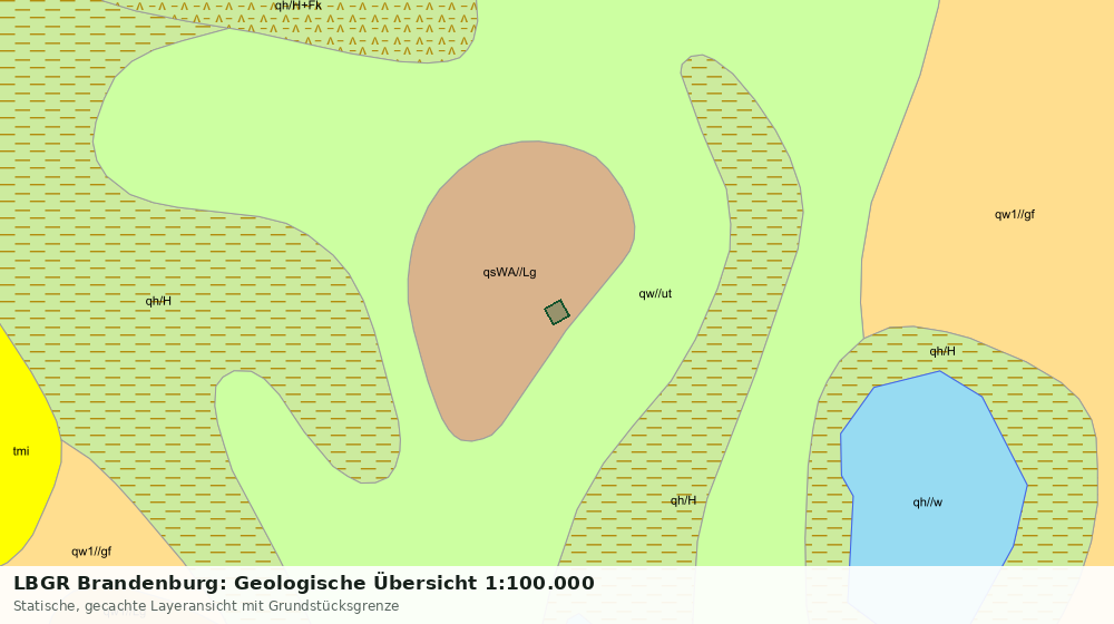 Statische Kartenansicht: LBGR Brandenburg: Geologische Übersicht 1:100.000