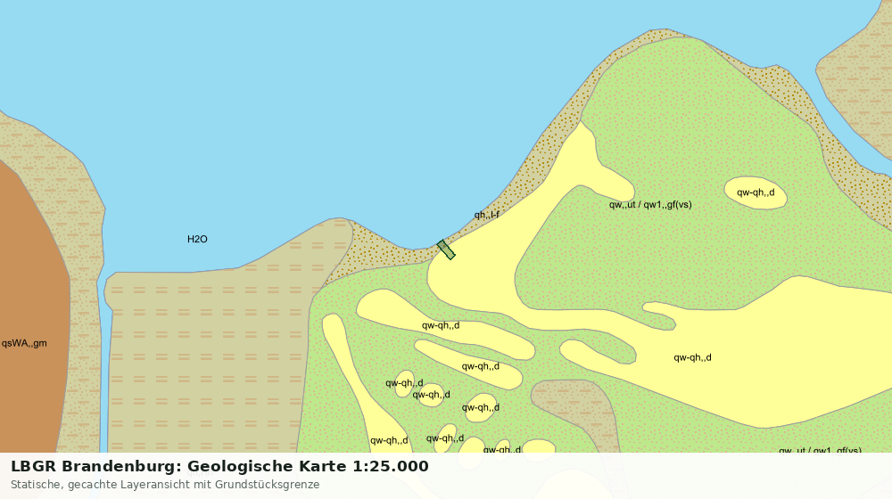 Statische Kartenansicht: LBGR Brandenburg: Geologische Karte 1:25.000