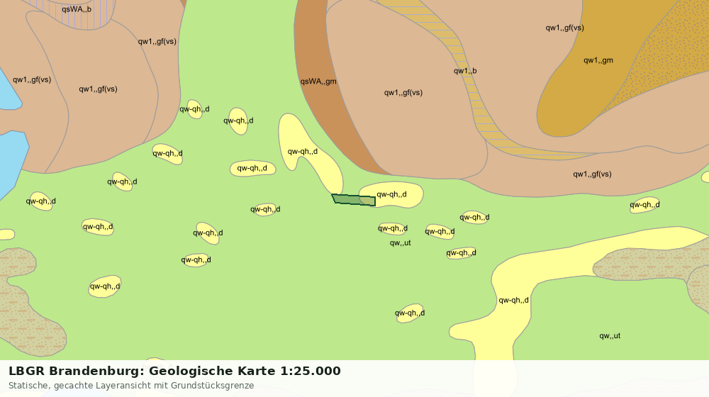 Statische Kartenansicht: LBGR Brandenburg: Geologische Karte 1:25.000