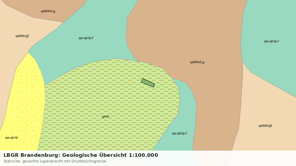 Statische Kartenansicht: LBGR Brandenburg: Geologische Übersicht 1:100.000