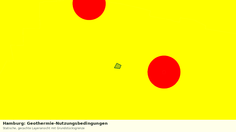 Statische Kartenansicht: Hamburg: Geothermie-Nutzungsbedingungen