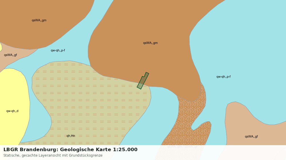 Statische Kartenansicht: LBGR Brandenburg: Geologische Karte 1:25.000