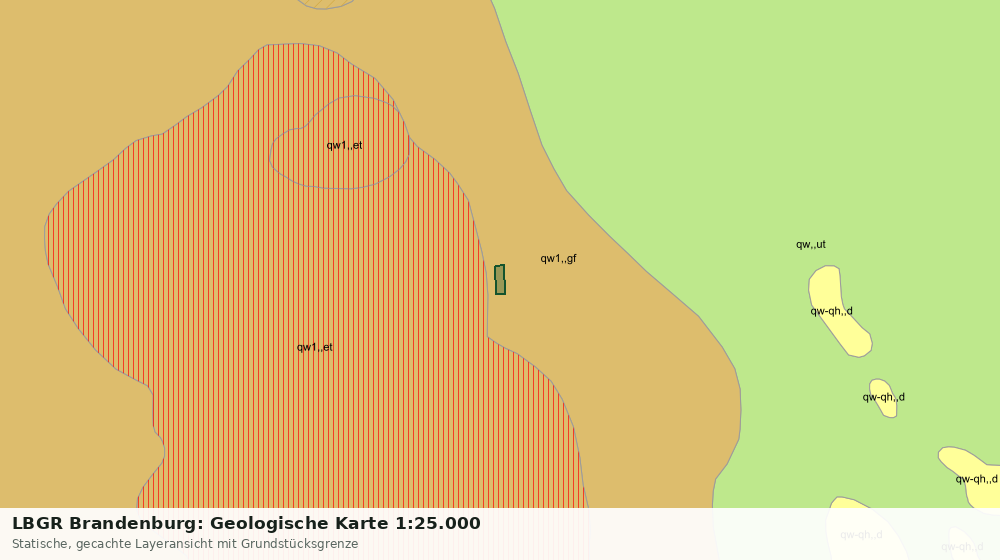 Statische Kartenansicht: LBGR Brandenburg: Geologische Karte 1:25.000