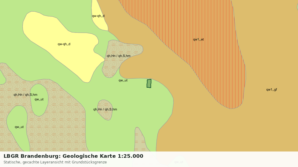 Statische Kartenansicht: LBGR Brandenburg: Geologische Karte 1:25.000