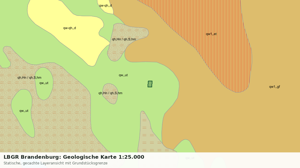 Statische Kartenansicht: LBGR Brandenburg: Geologische Karte 1:25.000