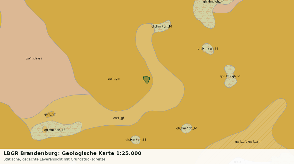Statische Kartenansicht: LBGR Brandenburg: Geologische Karte 1:25.000
