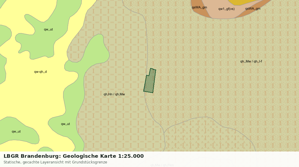 Statische Kartenansicht: LBGR Brandenburg: Geologische Karte 1:25.000