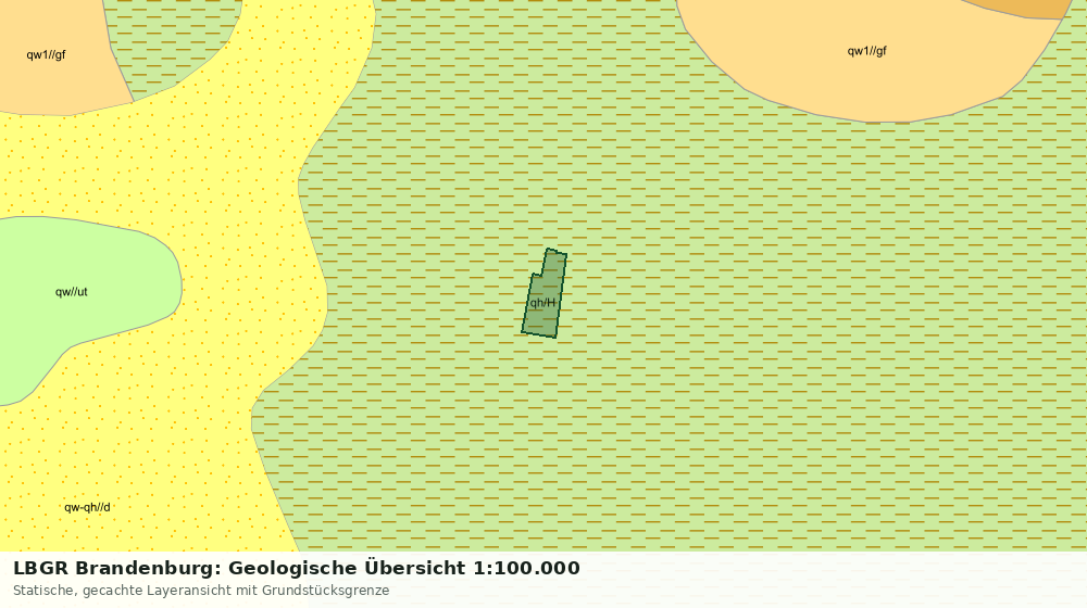 Statische Kartenansicht: LBGR Brandenburg: Geologische Übersicht 1:100.000