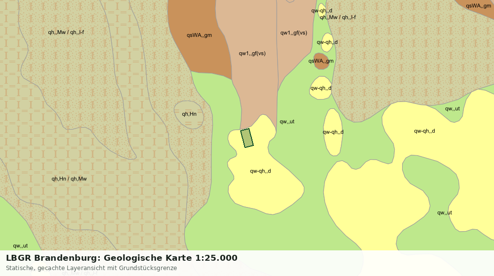 Statische Kartenansicht: LBGR Brandenburg: Geologische Karte 1:25.000