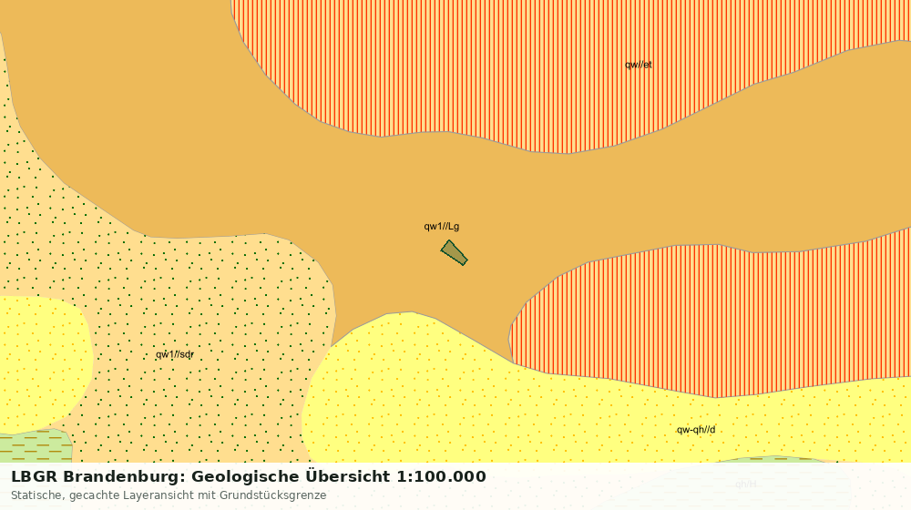 Statische Kartenansicht: LBGR Brandenburg: Geologische Übersicht 1:100.000