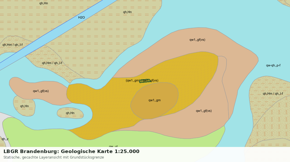 Statische Kartenansicht: LBGR Brandenburg: Geologische Karte 1:25.000