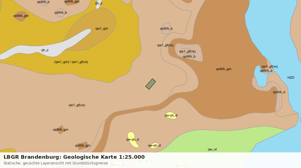 Statische Kartenansicht: LBGR Brandenburg: Geologische Karte 1:25.000