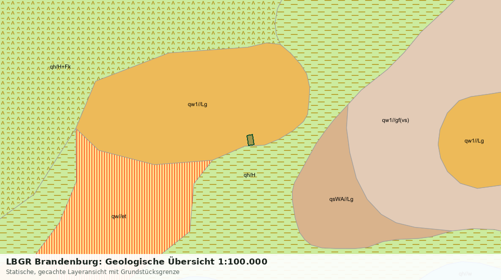 Statische Kartenansicht: LBGR Brandenburg: Geologische Übersicht 1:100.000