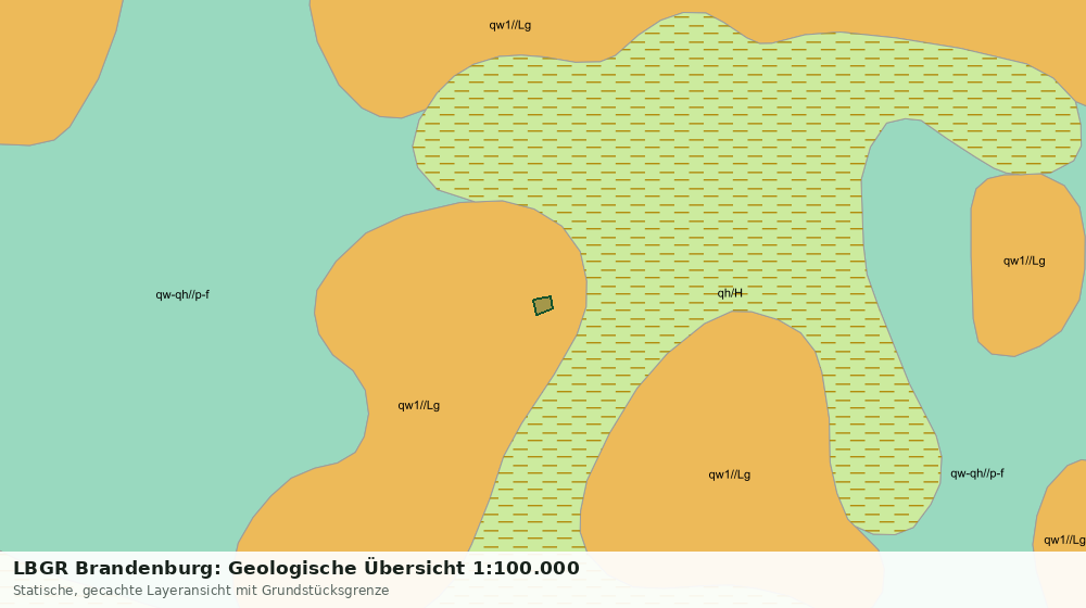 Statische Kartenansicht: LBGR Brandenburg: Geologische Übersicht 1:100.000
