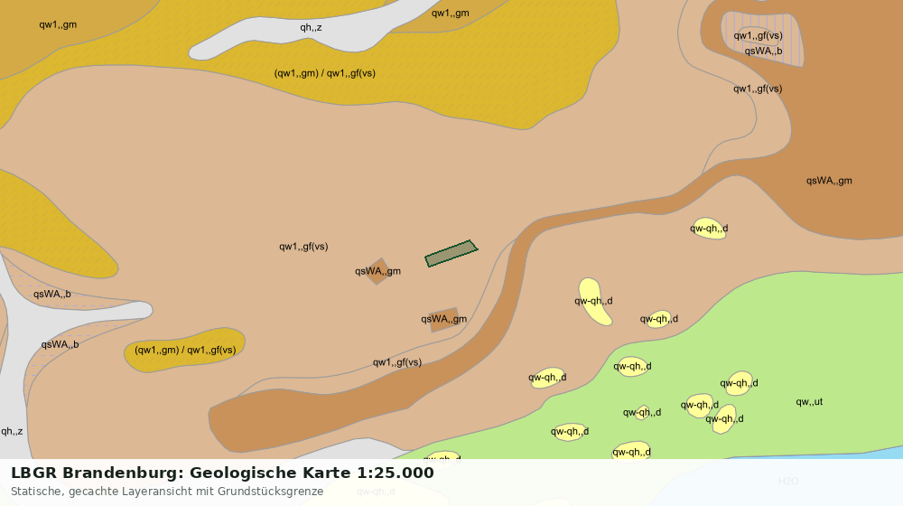 Statische Kartenansicht: LBGR Brandenburg: Geologische Karte 1:25.000
