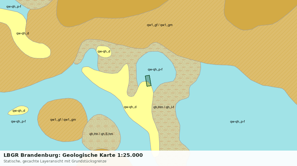 Statische Kartenansicht: LBGR Brandenburg: Geologische Karte 1:25.000