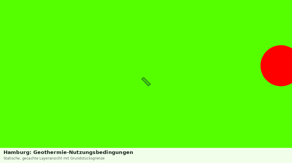 Statische Kartenansicht: Hamburg: Geothermie-Nutzungsbedingungen