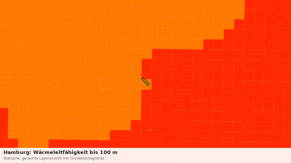 Statische Kartenansicht: Hamburg: Wärmeleitfähigkeit bis 100 m