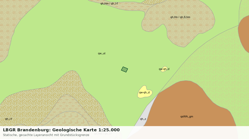 Statische Kartenansicht: LBGR Brandenburg: Geologische Karte 1:25.000