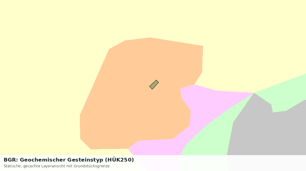 Statische Kartenansicht: BGR: Geochemischer Gesteinstyp (HÜK250)