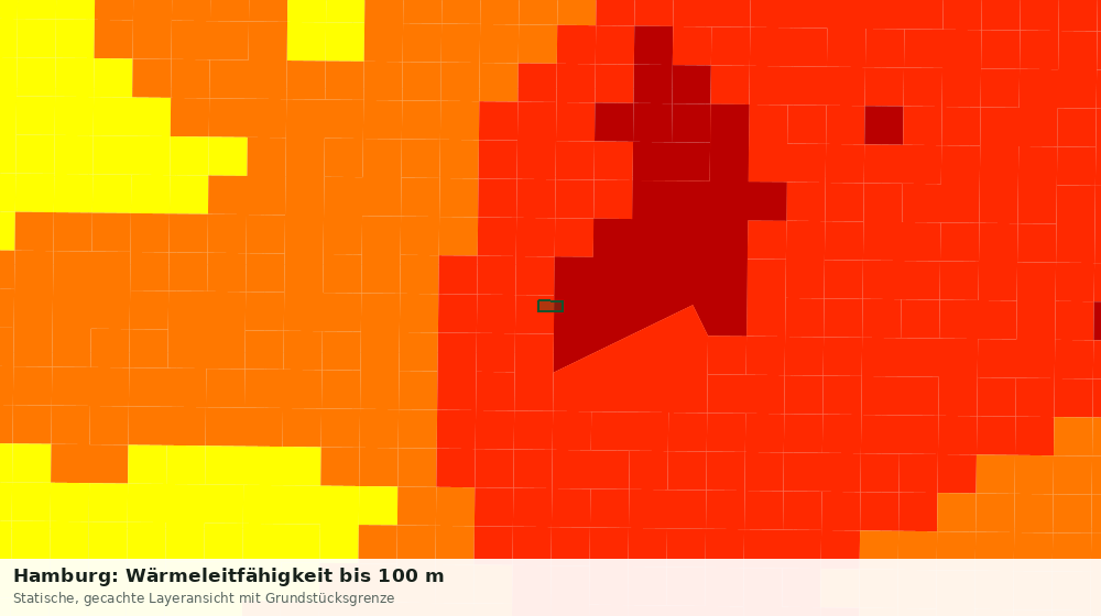 Statische Kartenansicht: Hamburg: Wärmeleitfähigkeit bis 100 m