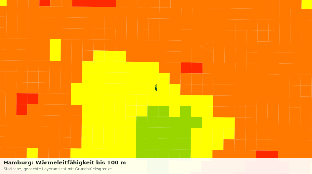 Statische Kartenansicht: Hamburg: Wärmeleitfähigkeit bis 100 m