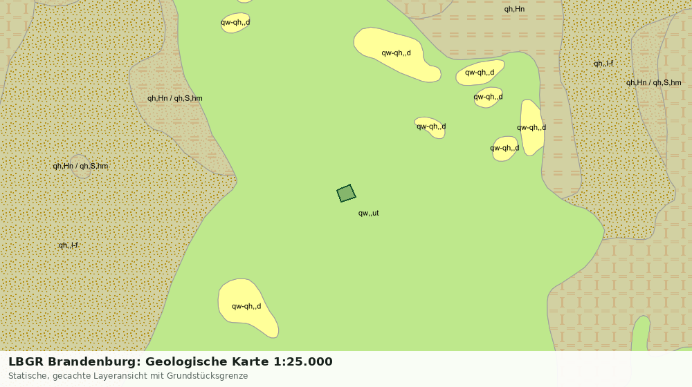 Statische Kartenansicht: LBGR Brandenburg: Geologische Karte 1:25.000