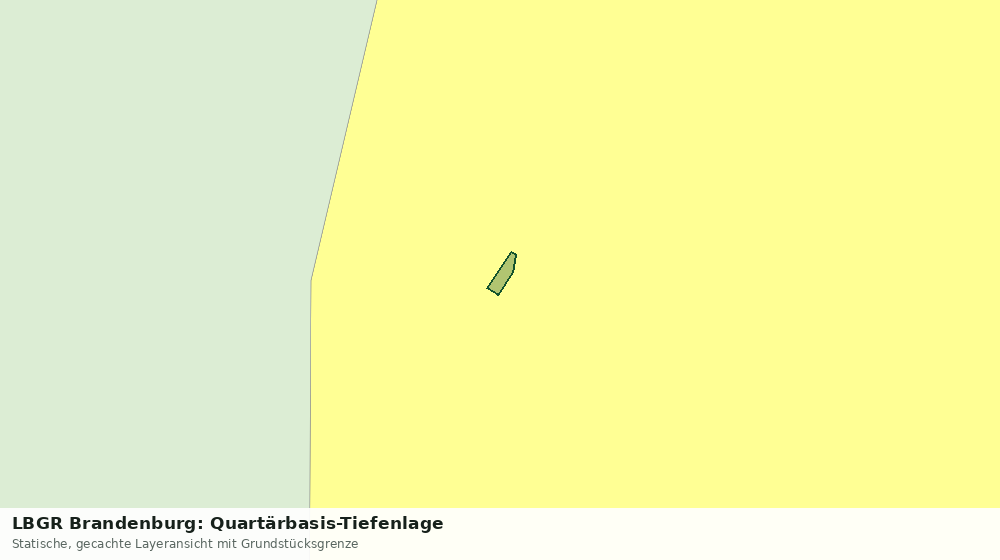 Statische Kartenansicht: LBGR Brandenburg: Quartärbasis-Tiefenlage