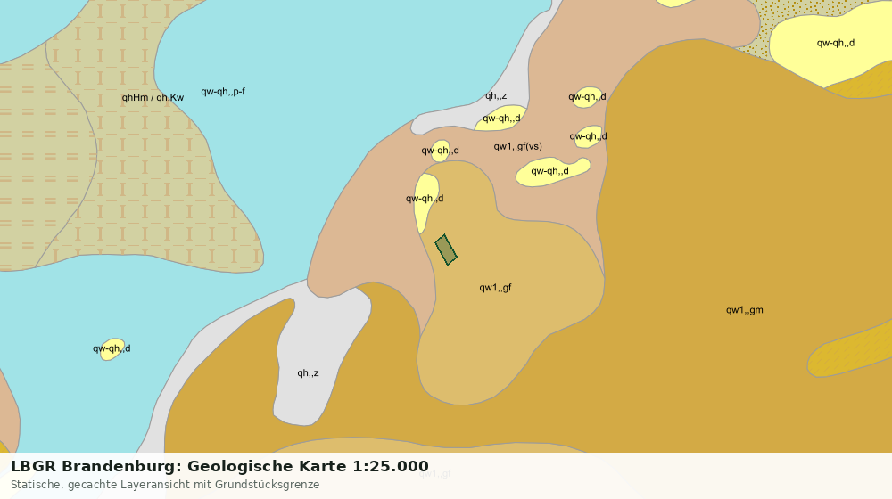 Statische Kartenansicht: LBGR Brandenburg: Geologische Karte 1:25.000