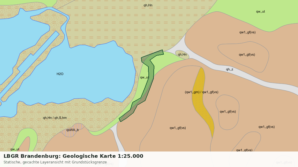Statische Kartenansicht: LBGR Brandenburg: Geologische Karte 1:25.000