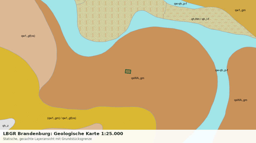 Statische Kartenansicht: LBGR Brandenburg: Geologische Karte 1:25.000