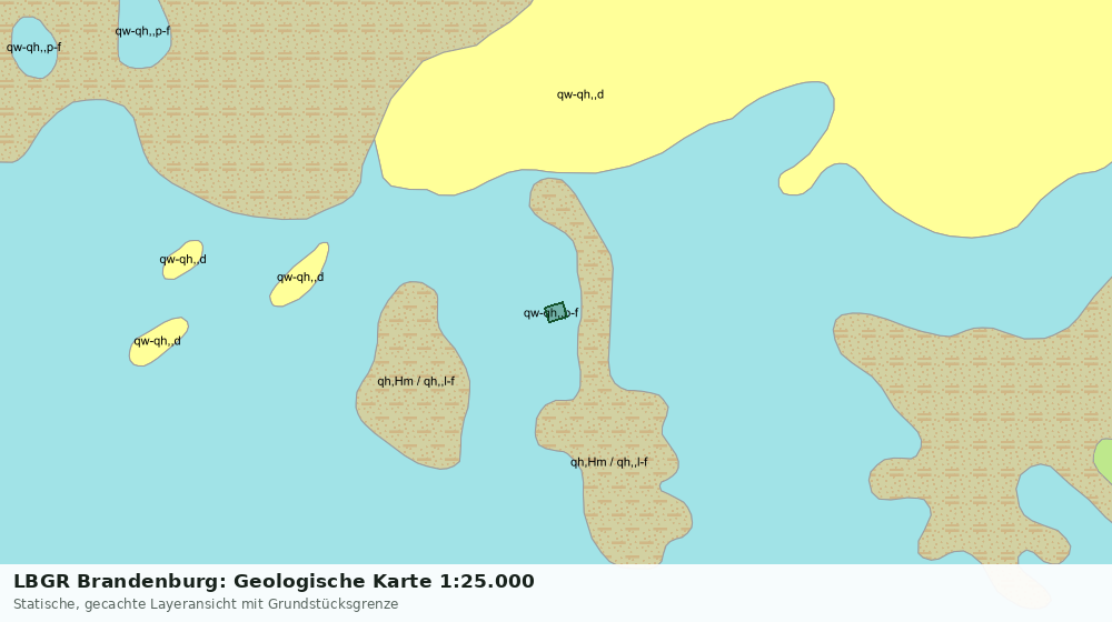 Statische Kartenansicht: LBGR Brandenburg: Geologische Karte 1:25.000
