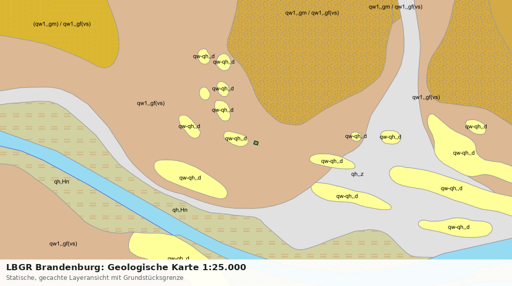 Statische Kartenansicht: LBGR Brandenburg: Geologische Karte 1:25.000