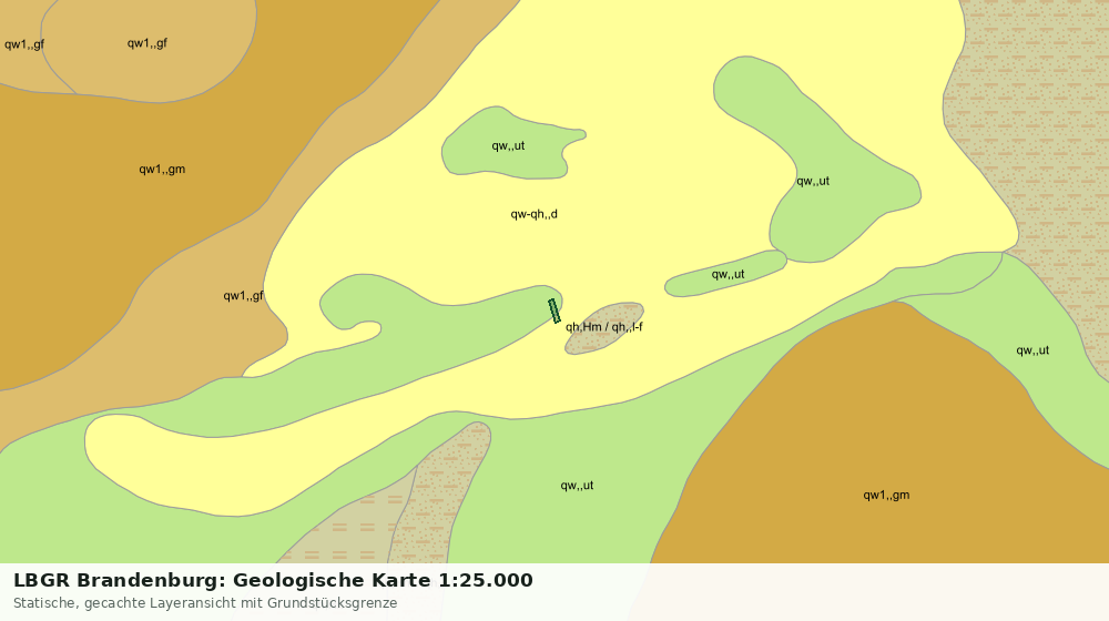 Statische Kartenansicht: LBGR Brandenburg: Geologische Karte 1:25.000