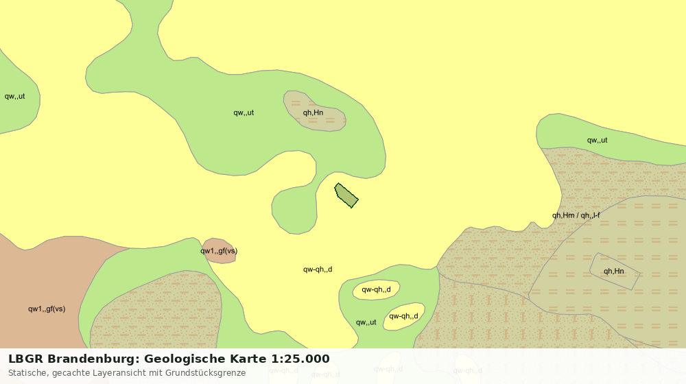 Statische Kartenansicht: LBGR Brandenburg: Geologische Karte 1:25.000
