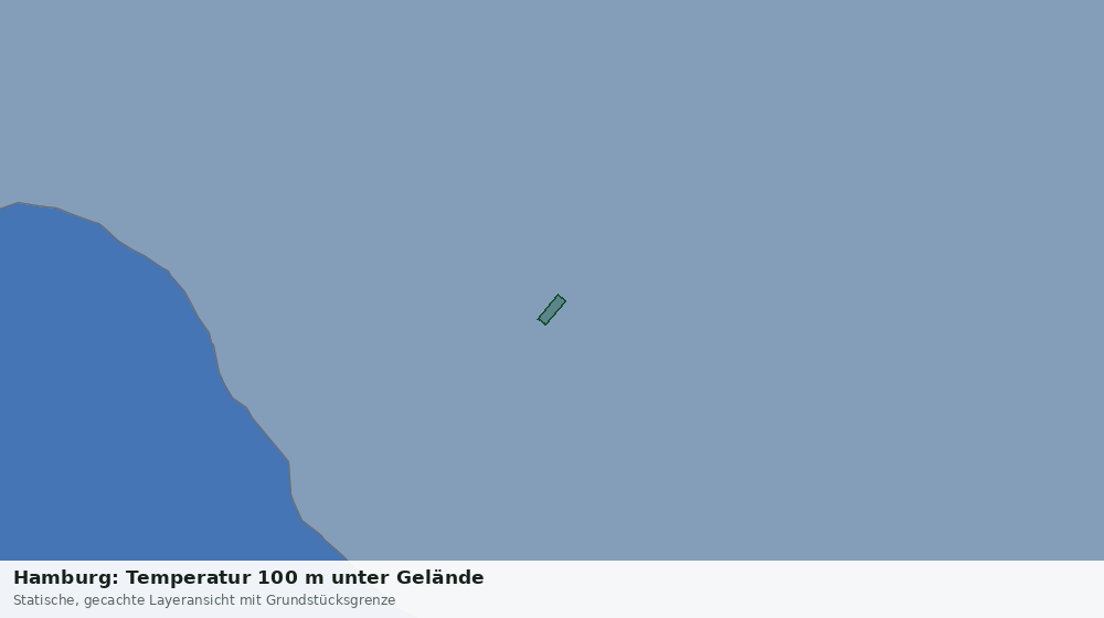 Statische Kartenansicht: Hamburg: Temperatur 100 m unter Gelände