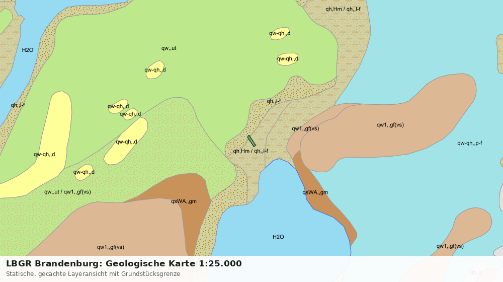 Statische Kartenansicht: LBGR Brandenburg: Geologische Karte 1:25.000