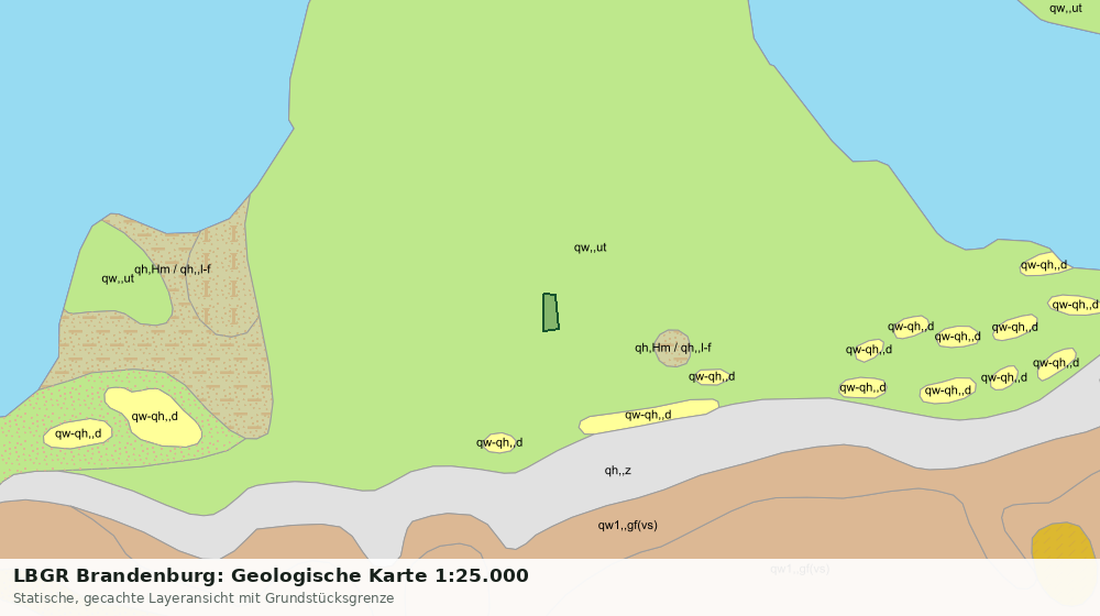 Statische Kartenansicht: LBGR Brandenburg: Geologische Karte 1:25.000