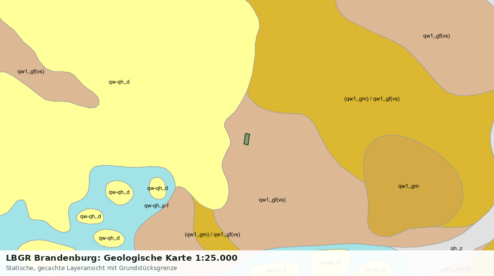Statische Kartenansicht: LBGR Brandenburg: Geologische Karte 1:25.000