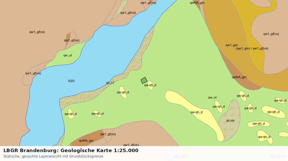 Statische Kartenansicht: LBGR Brandenburg: Geologische Karte 1:25.000