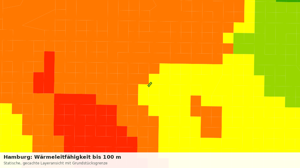 Statische Kartenansicht: Hamburg: Wärmeleitfähigkeit bis 100 m