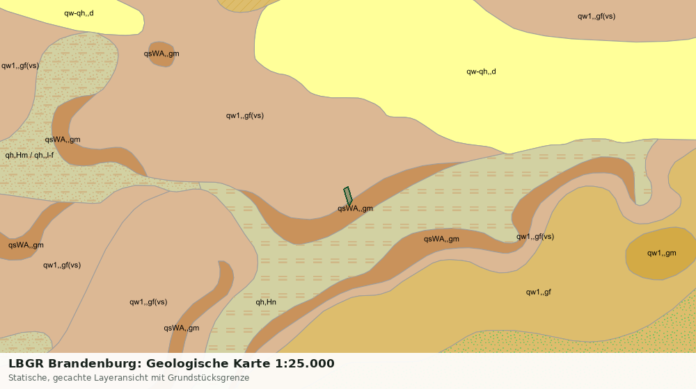 Statische Kartenansicht: LBGR Brandenburg: Geologische Karte 1:25.000