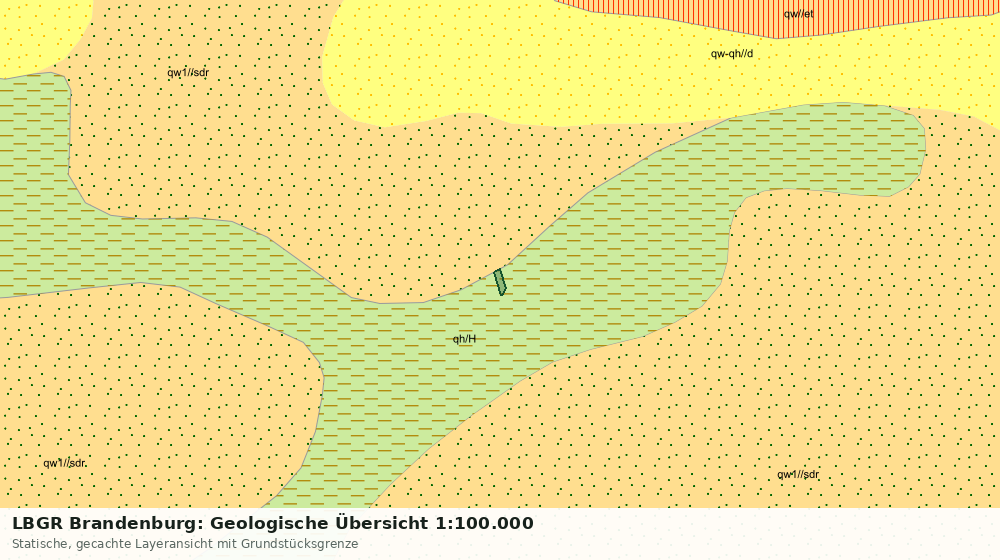 Statische Kartenansicht: LBGR Brandenburg: Geologische Übersicht 1:100.000