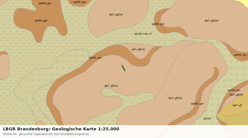 Statische Kartenansicht: LBGR Brandenburg: Geologische Karte 1:25.000